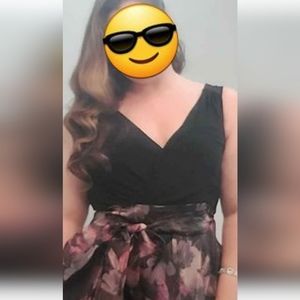 Eliza J Formal Floral Ball Gown size 10 black